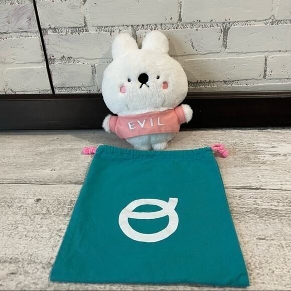 Evil Bunny Plush with Travel Bag New OWNAJ Sold Out Rare Rabbit Easter - Picture 1 of 6
